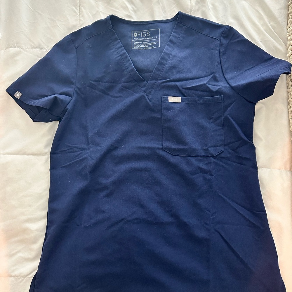 Figs Navy Blue Scrub Set